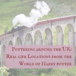 Train on viaduct Pottering aroudn the UK